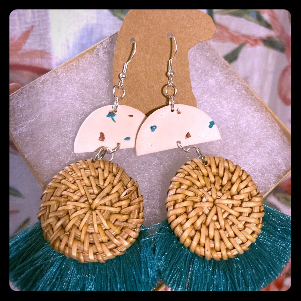 Handmade polymer clay earrings